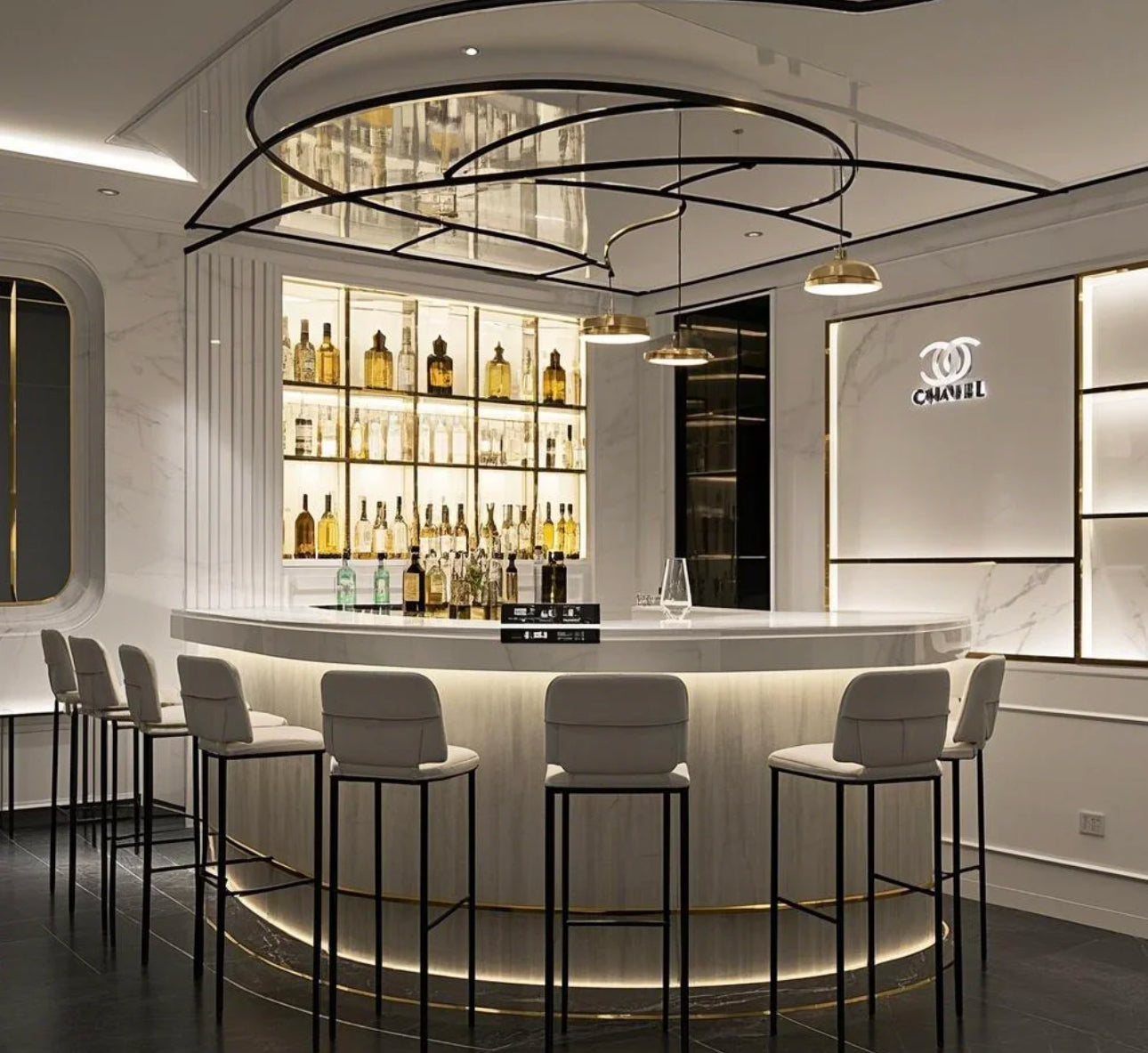 High-end private club bar