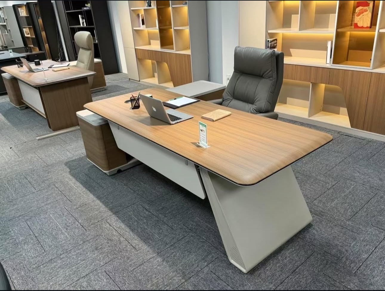 L-shaped modern desk