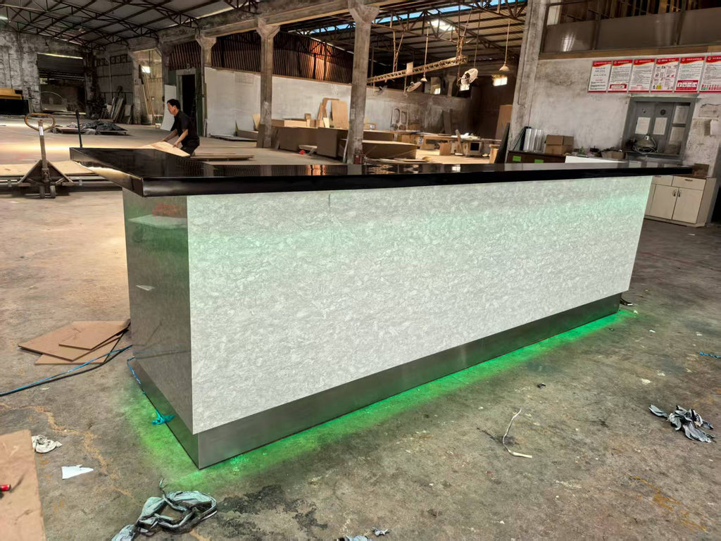 Luxury custom artificial marble reception desk