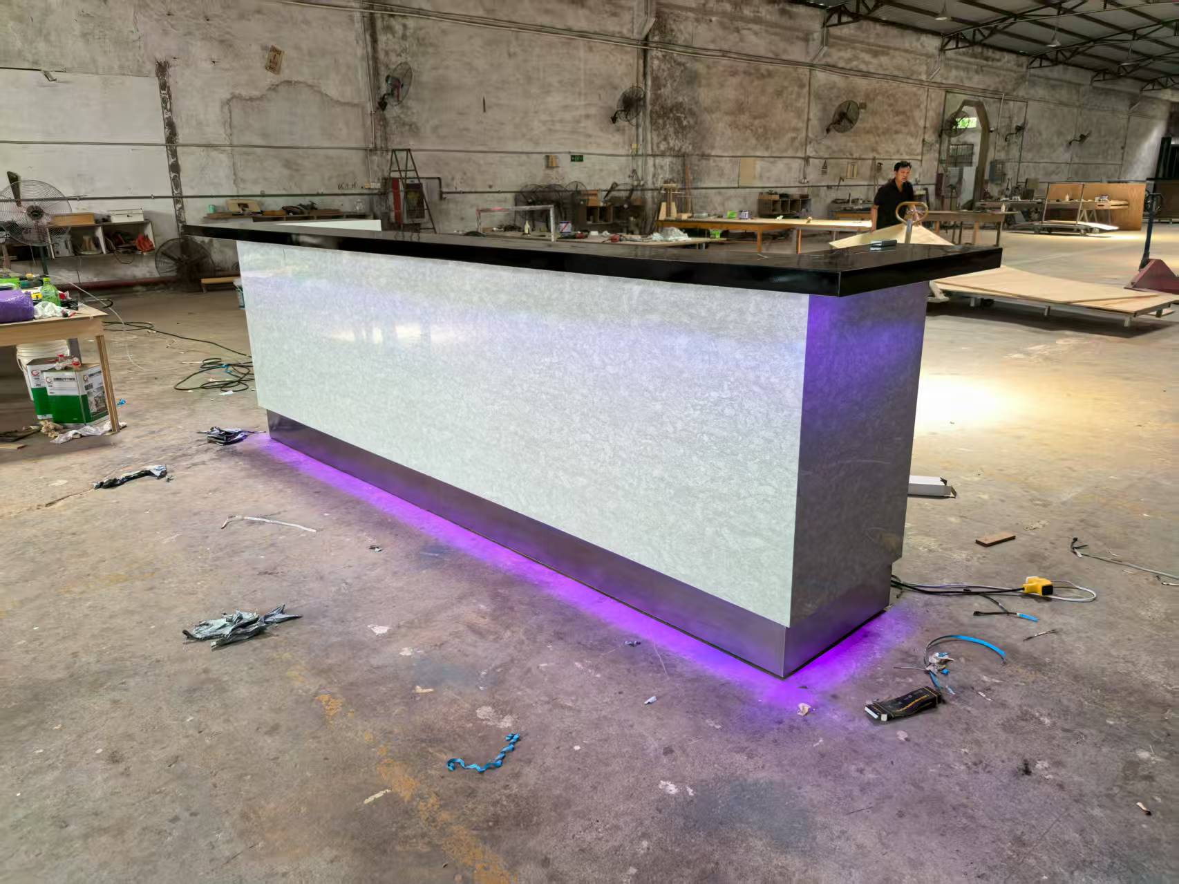 Luxury custom artificial marble reception desk