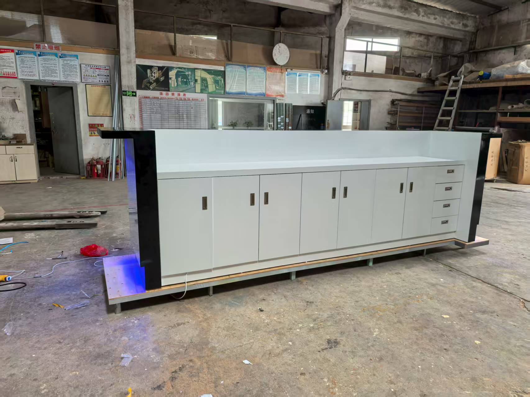 Luxury custom artificial marble reception desk