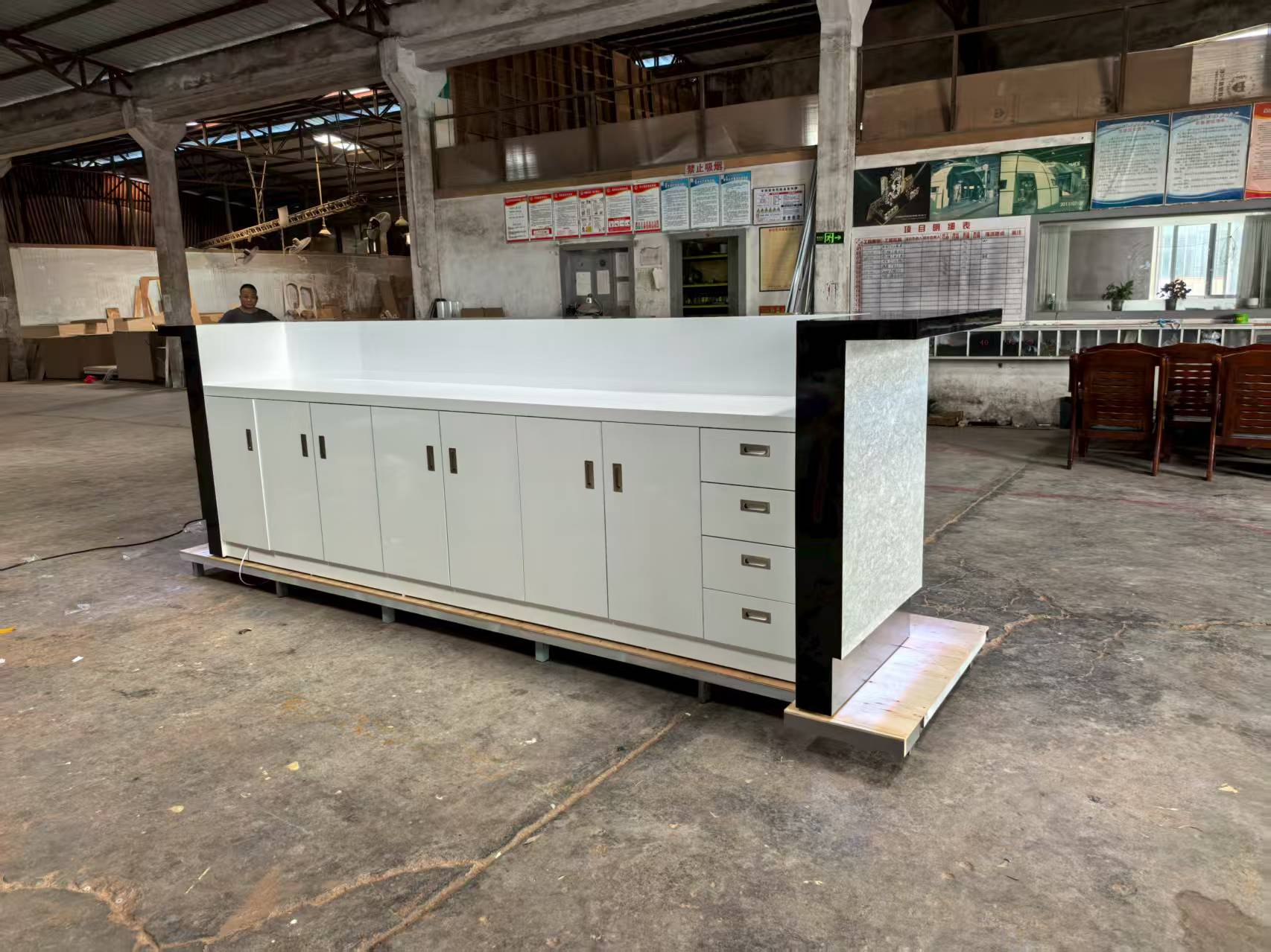 Luxury custom artificial marble reception desk