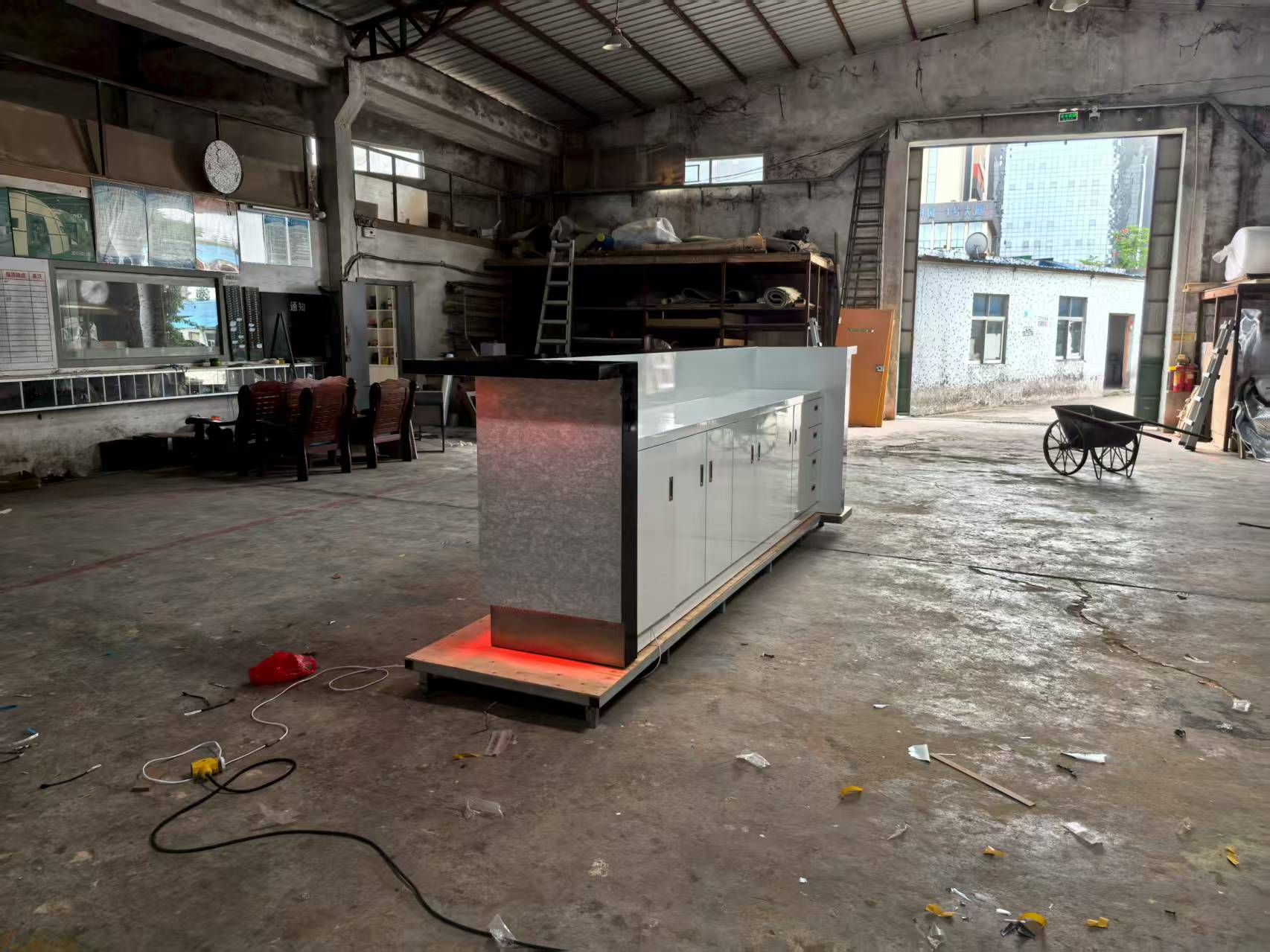Luxury custom artificial marble reception desk
