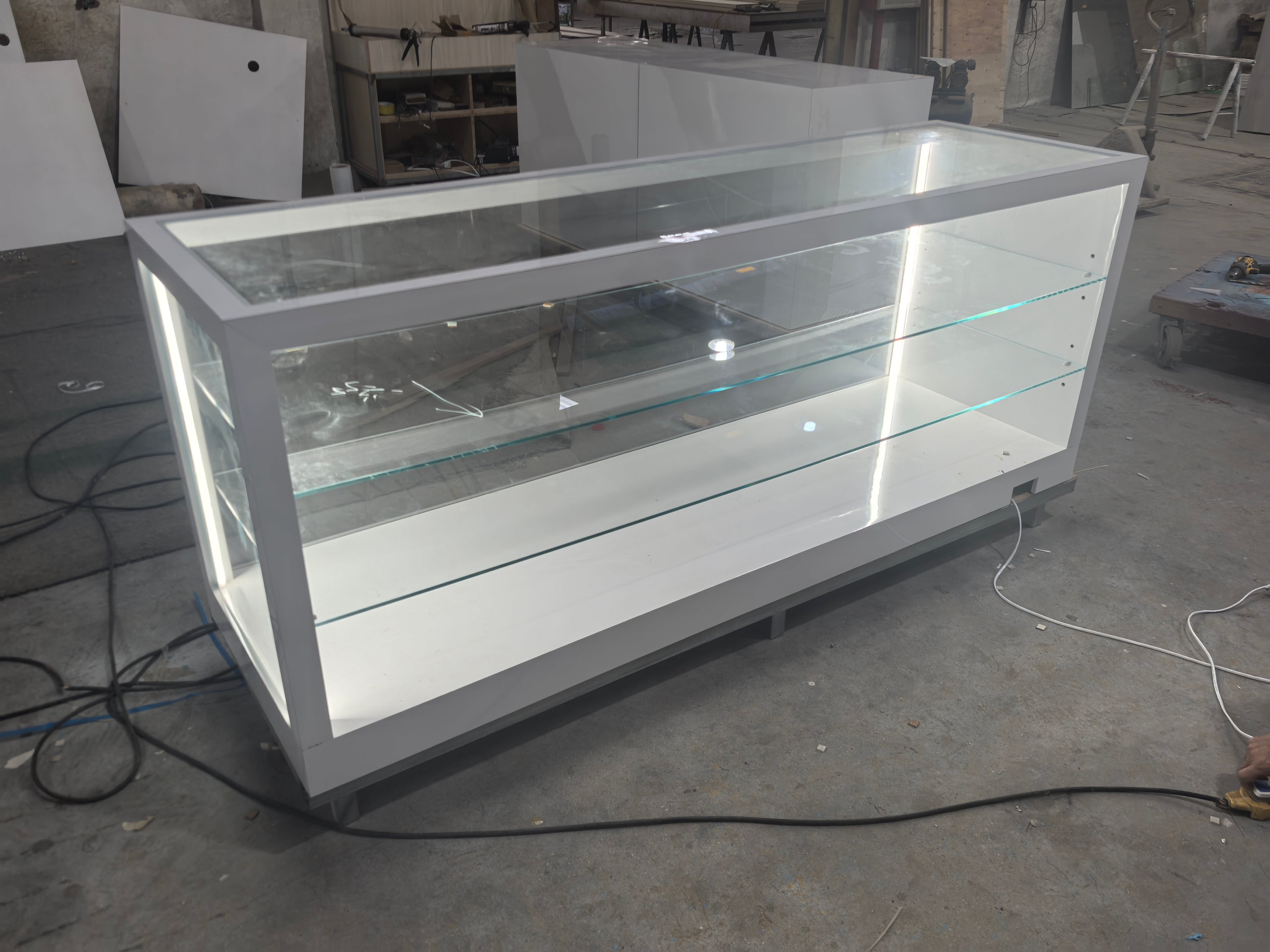 Glass display cabinets