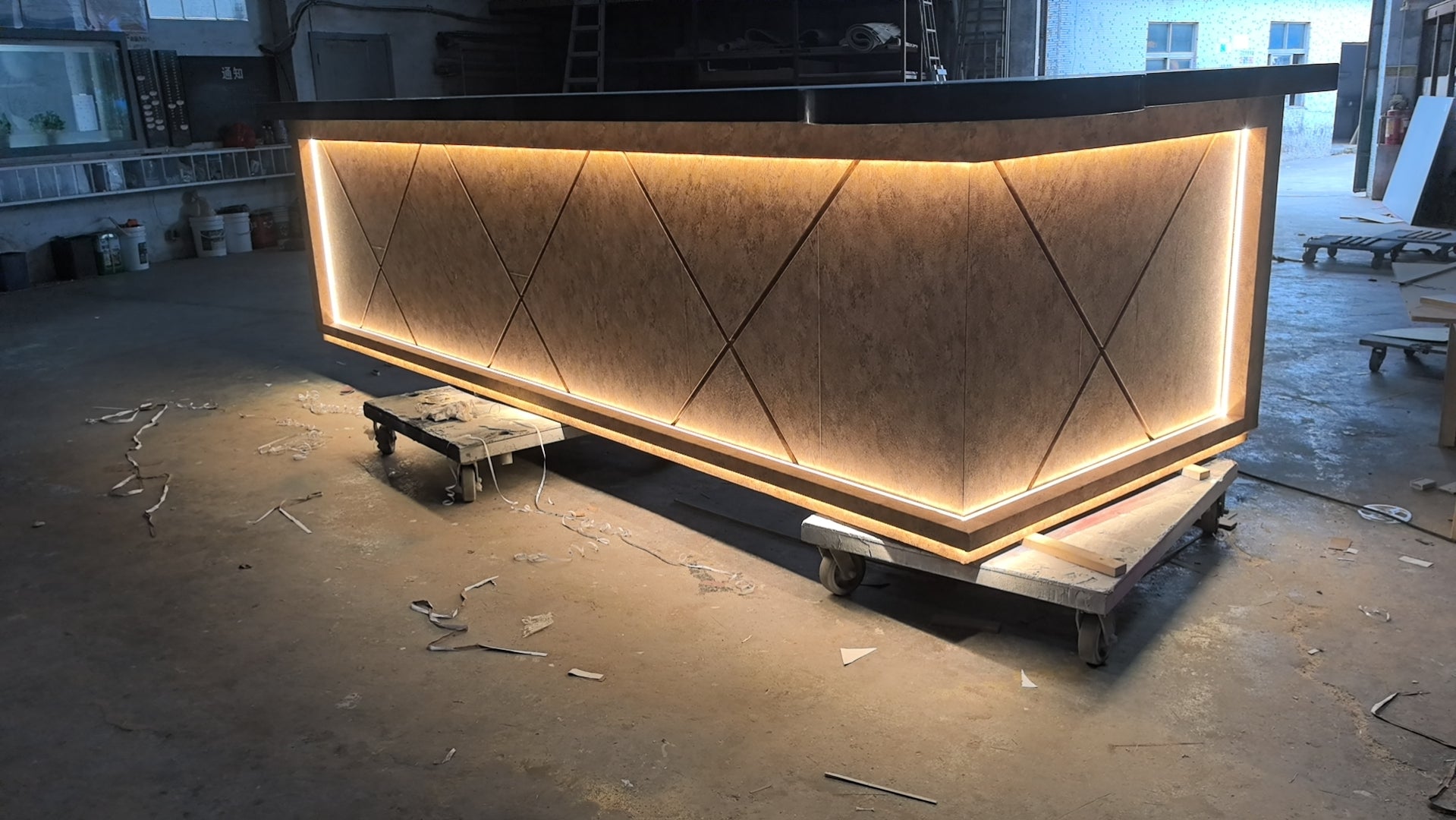 Countertop bar LED hotel nightclub sushi bar customization