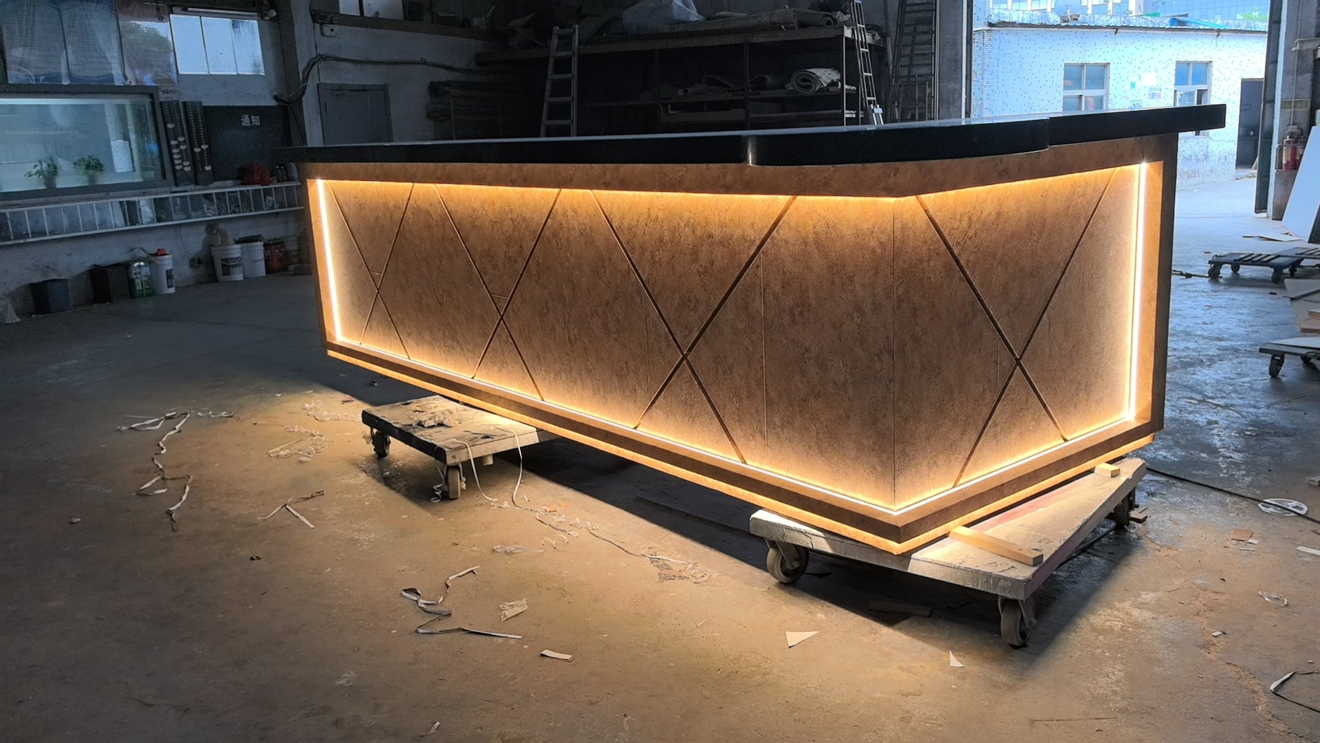 Countertop bar LED hotel nightclub sushi bar customization