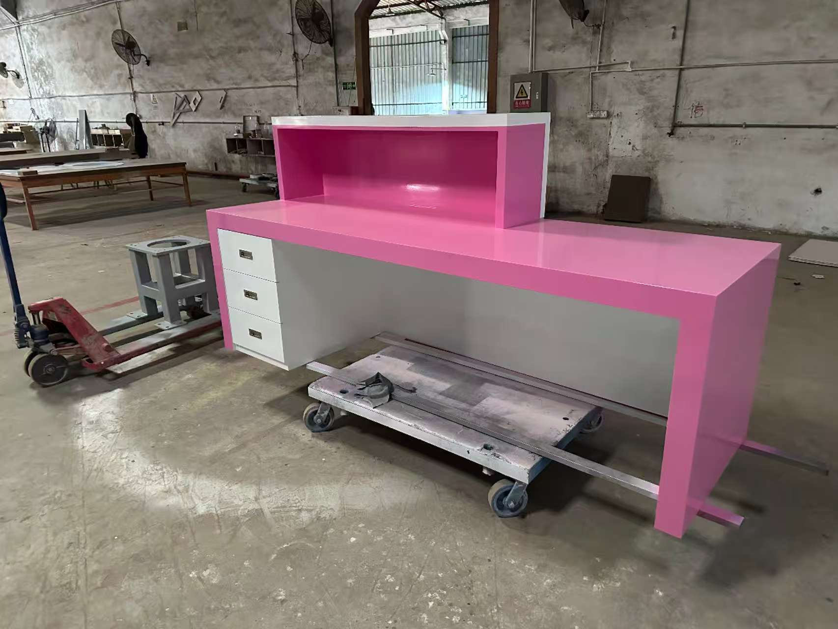 Beauty salon reception desk unique design small reception desk