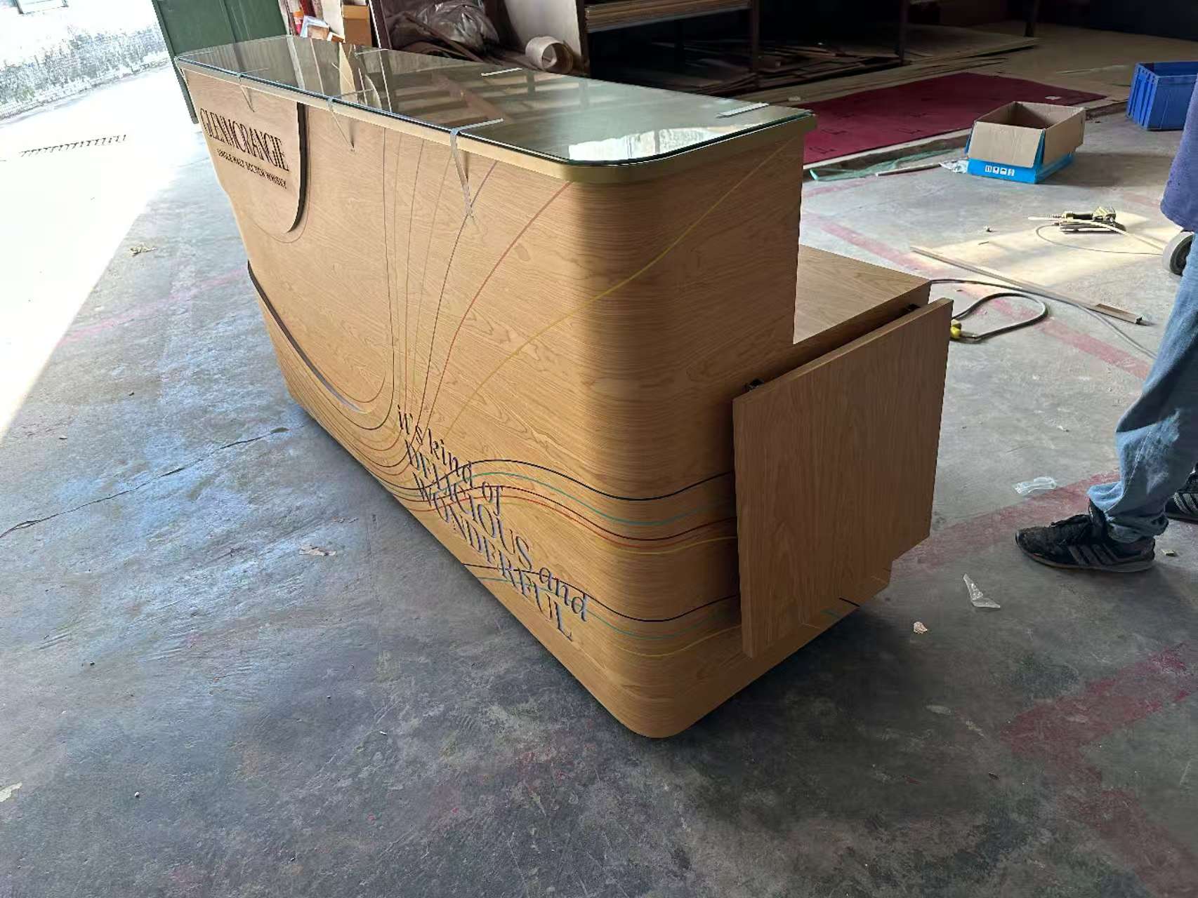 Small private custom reception desk