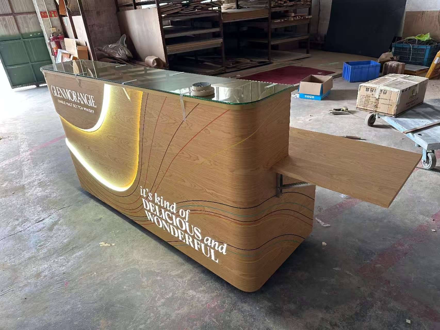 Small private custom reception desk