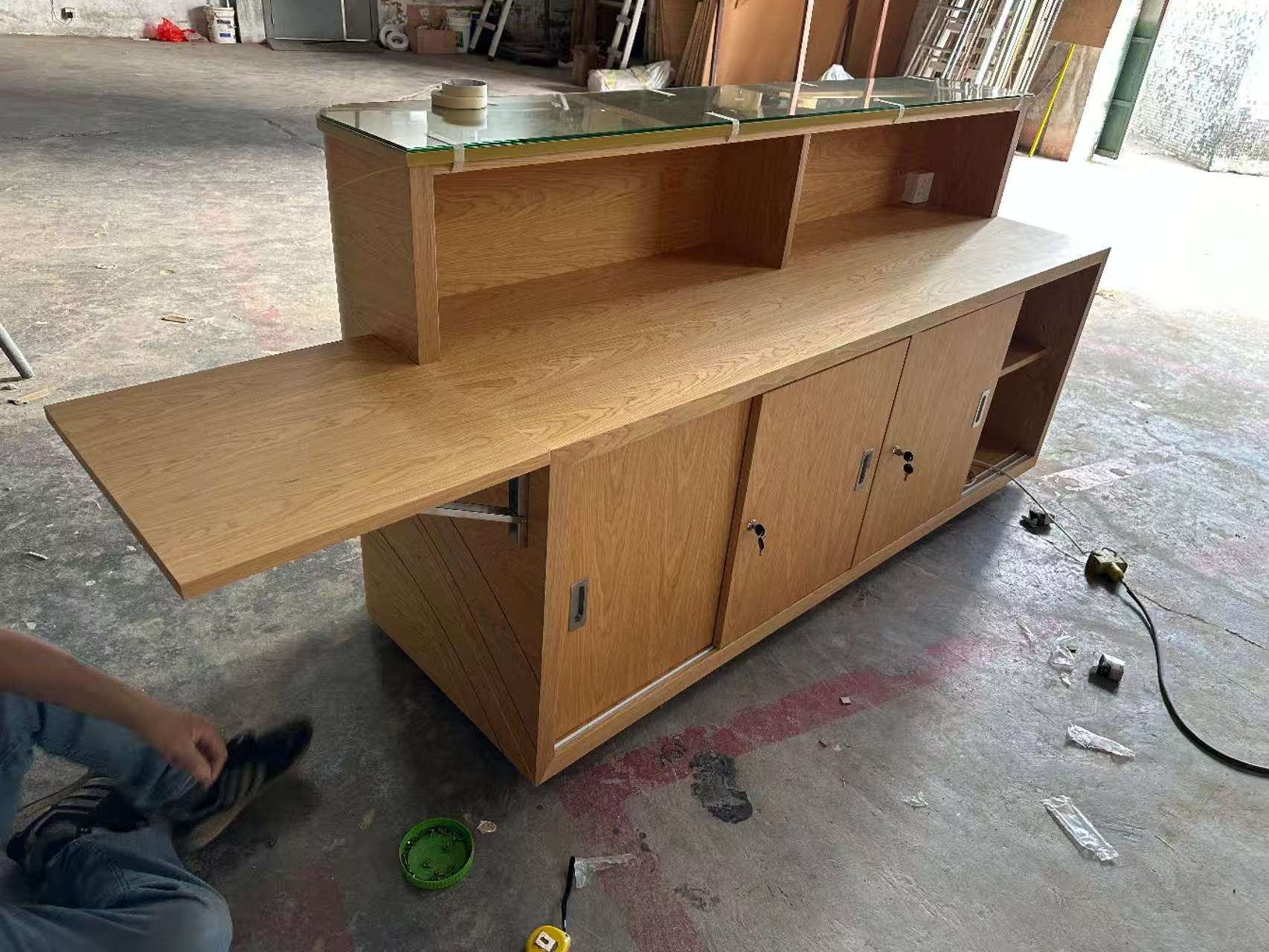 Small private custom reception desk