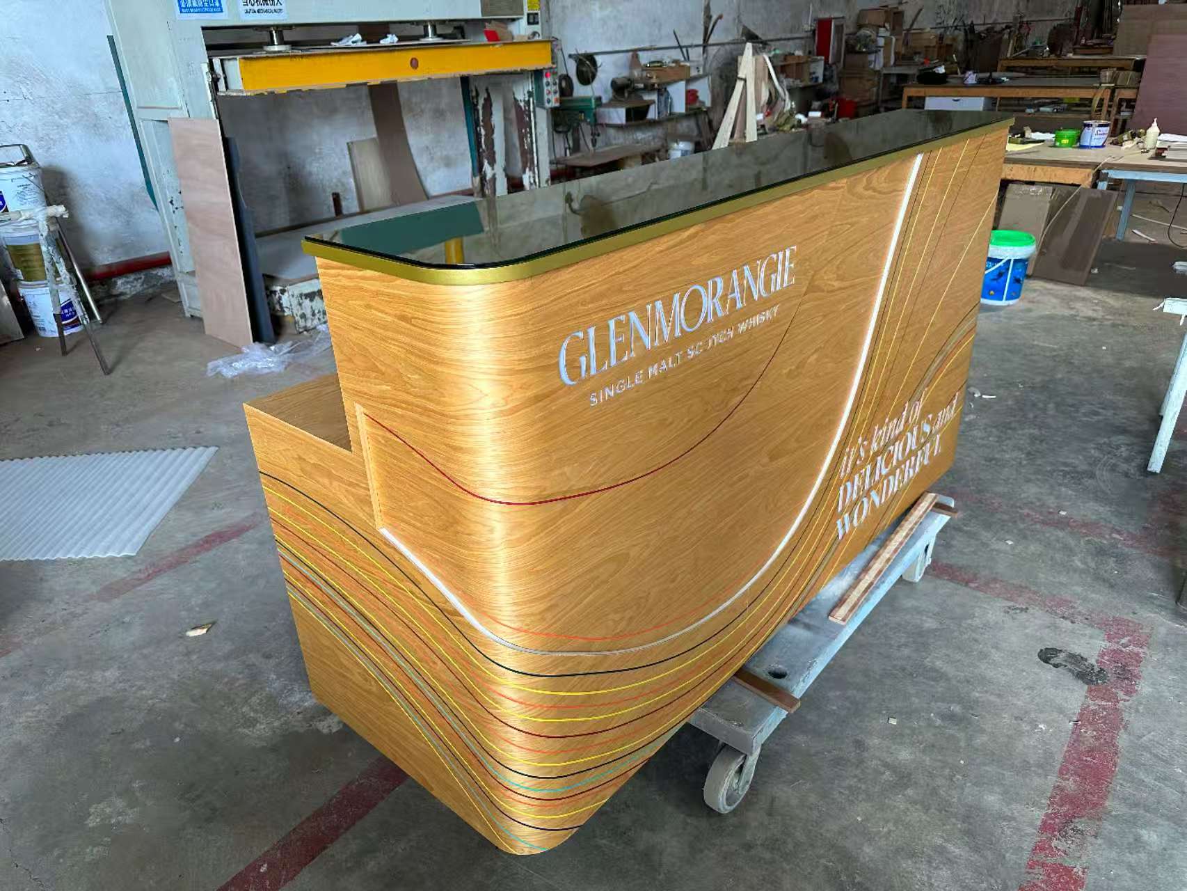 Small private custom reception desk