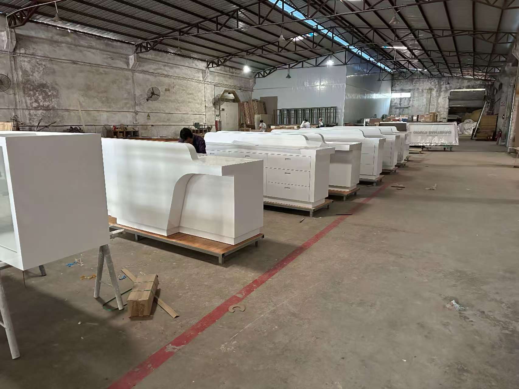 Minimalist high-end customized modern hotel company reception desk