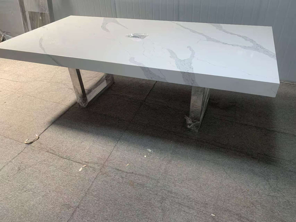 Custom design white conference room table modern meeting table