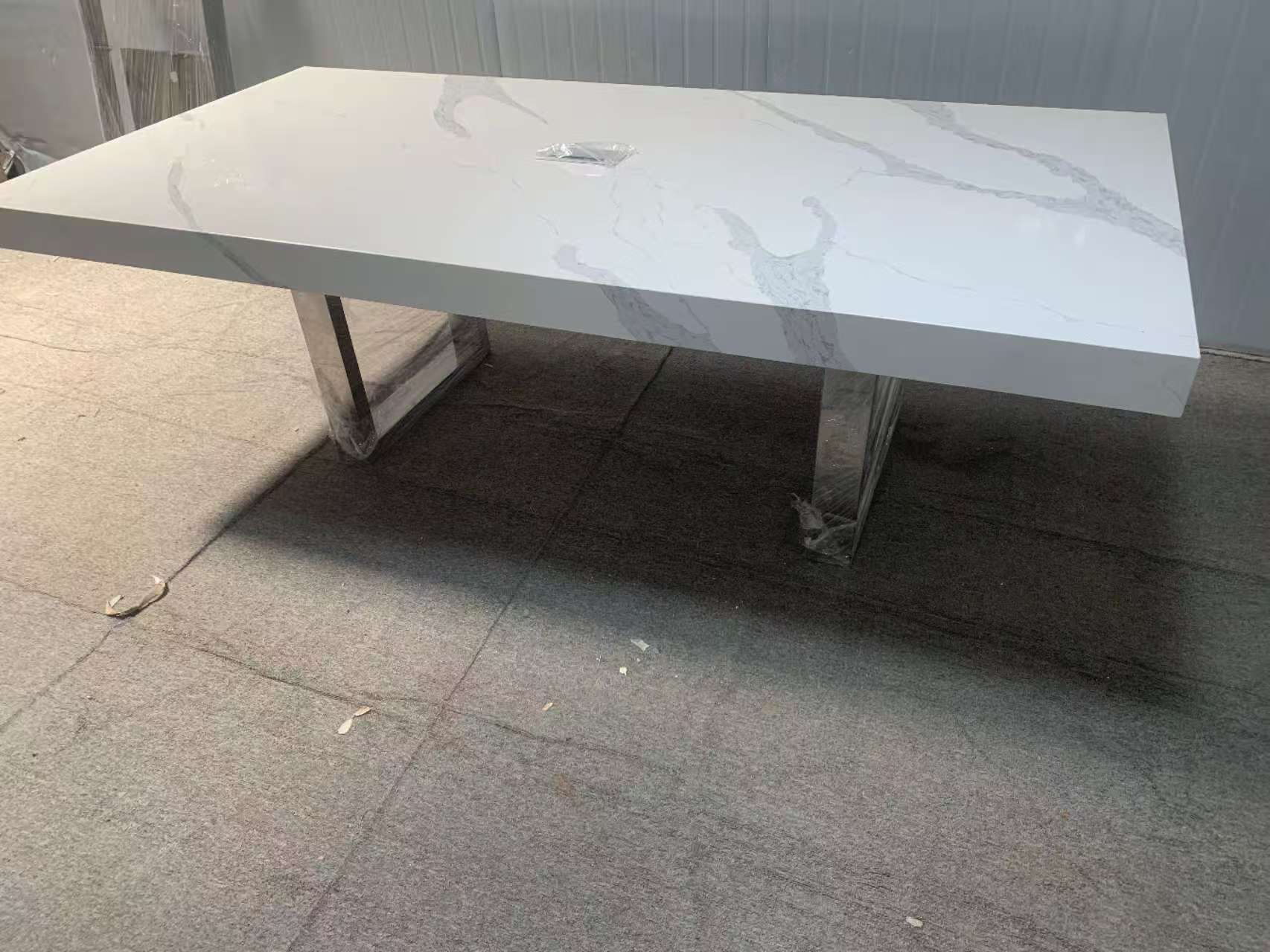 Custom design white conference room table modern meeting table