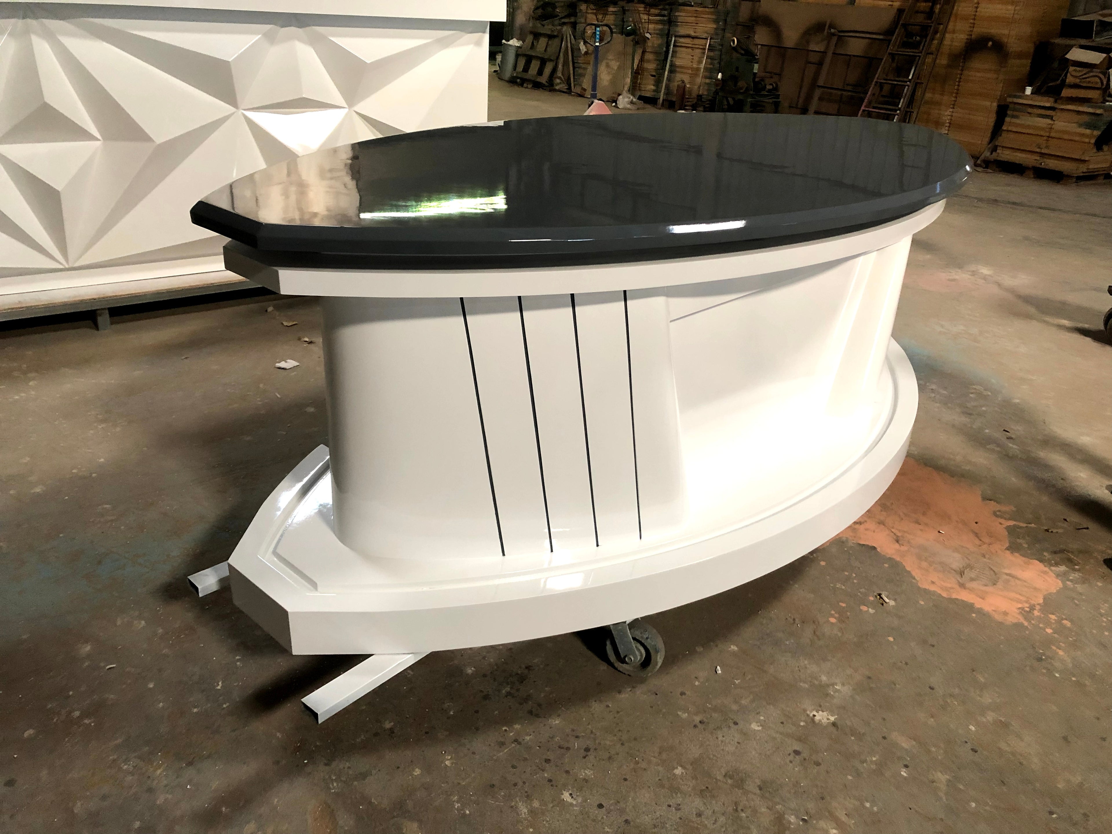 Washington security podium reception desk counter custom TV table