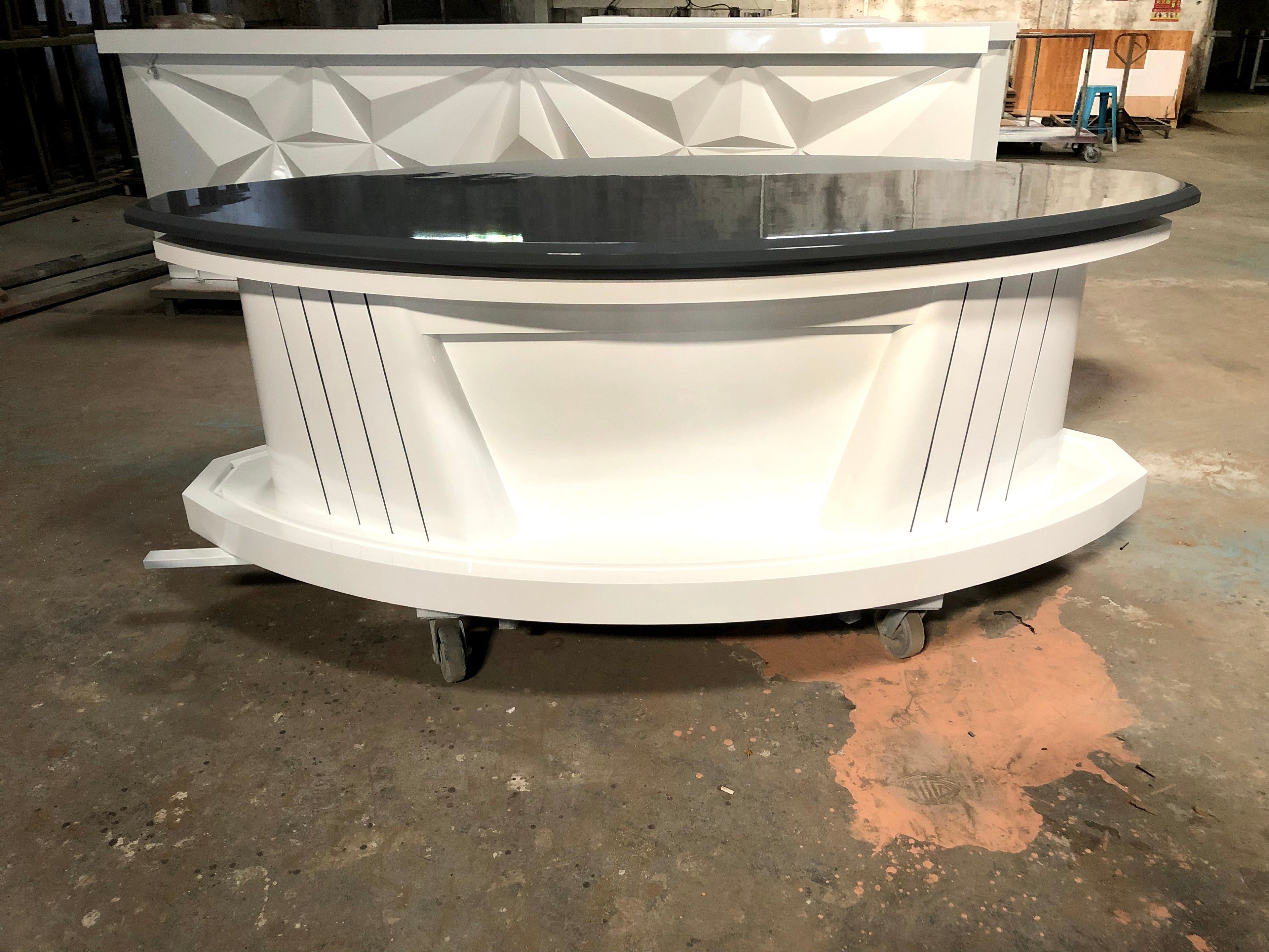 Washington security podium reception desk counter custom TV table