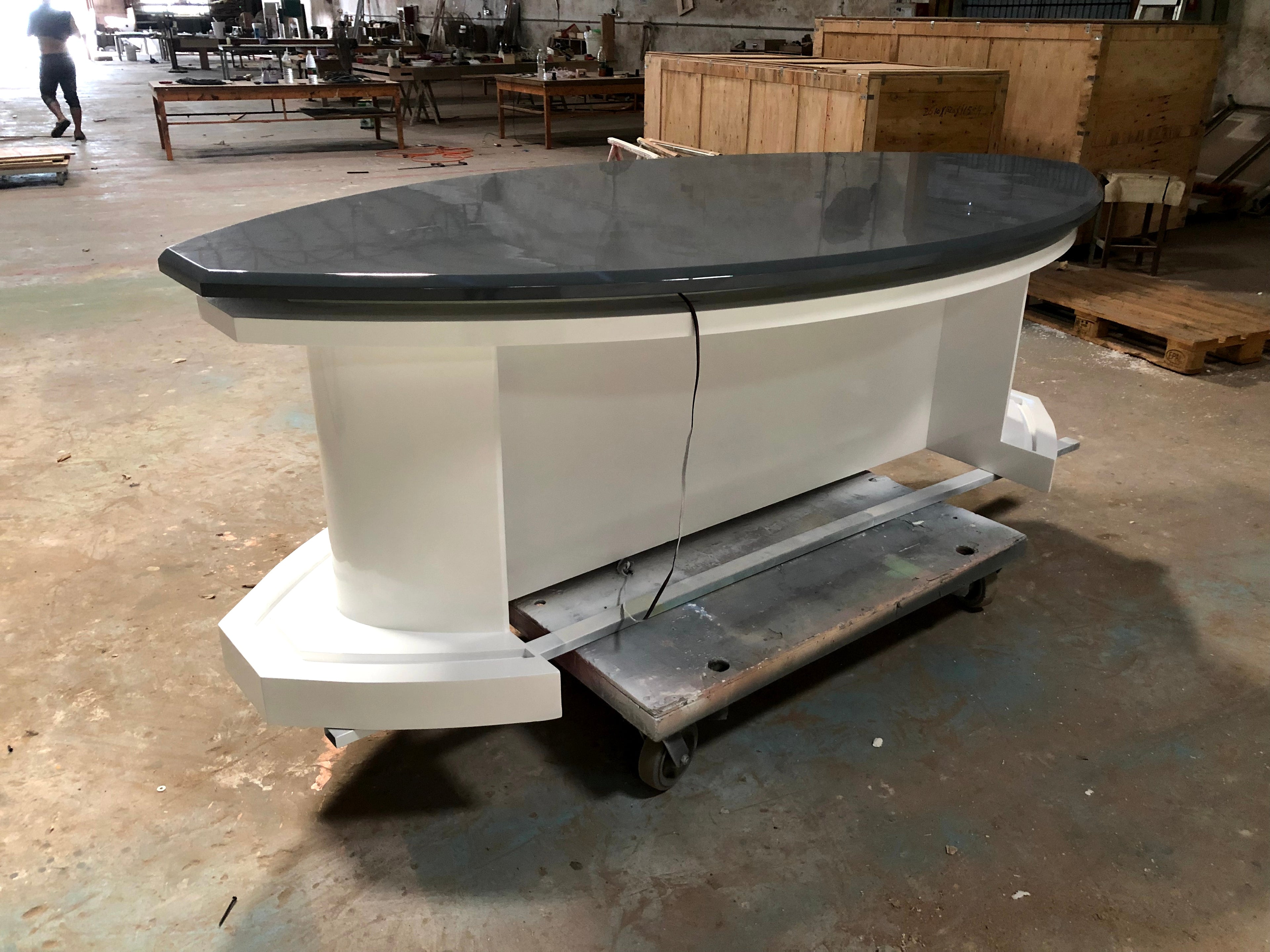 Washington security podium reception desk counter custom TV table