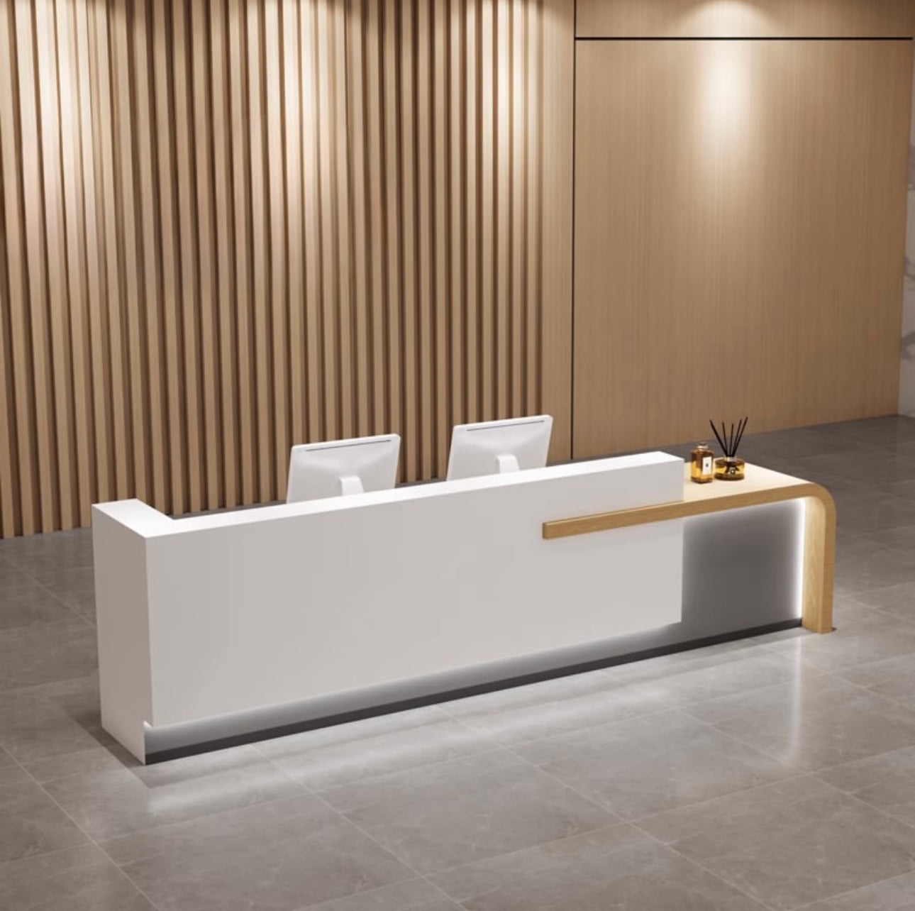 LED hotel lobby standing reception desk