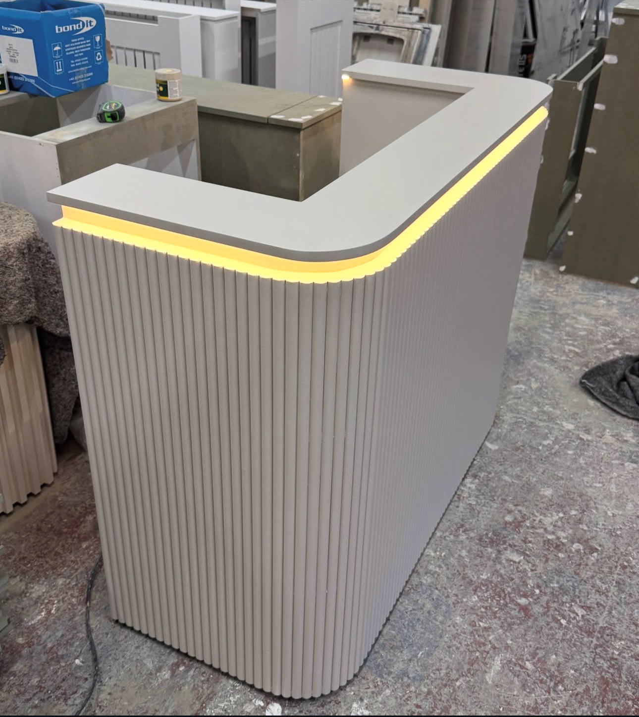 LED double high-end reception desk