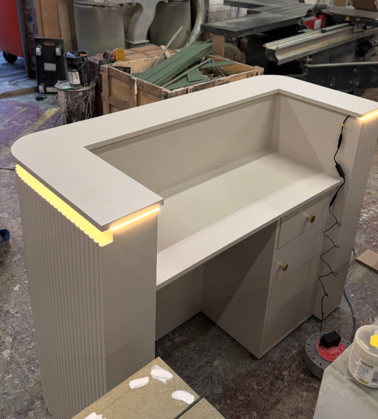 LED double high-end reception desk