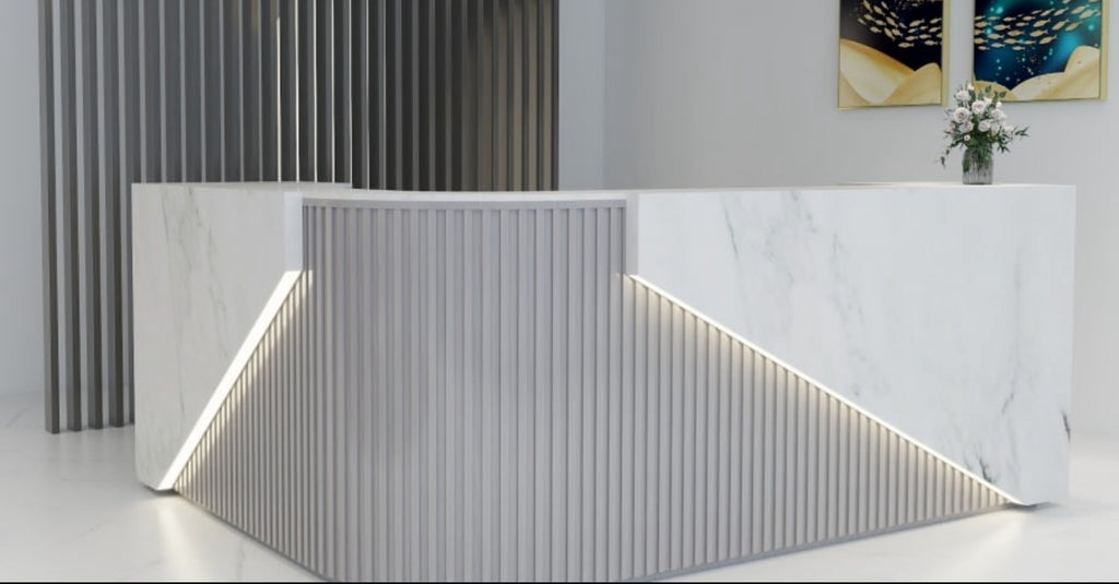 LED Corner Reception Desk