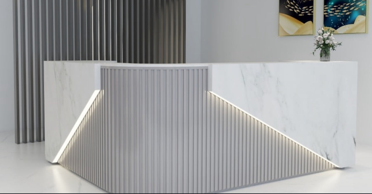 LED Corner Reception Desk