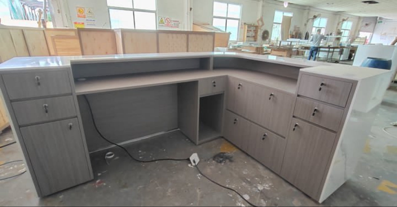 LED Corner Reception Desk