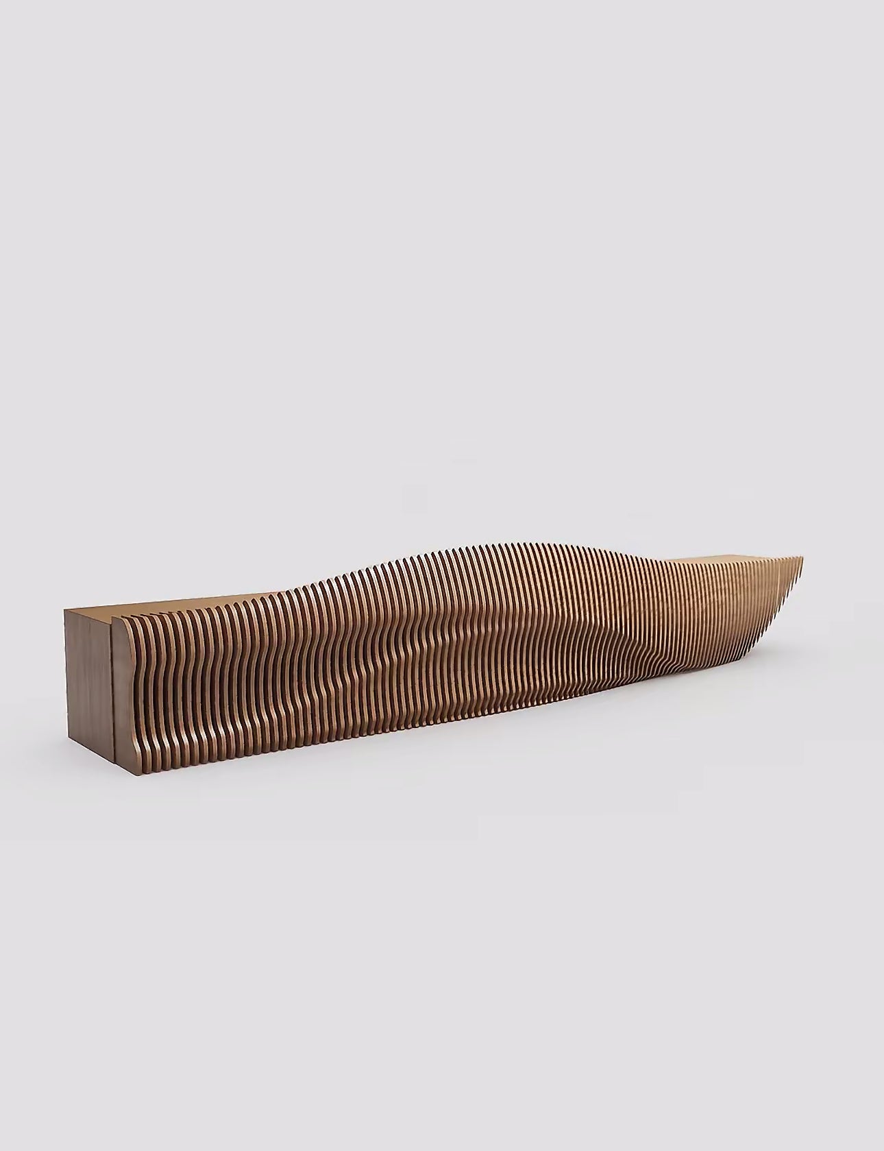 Slice-type wooden reception desk