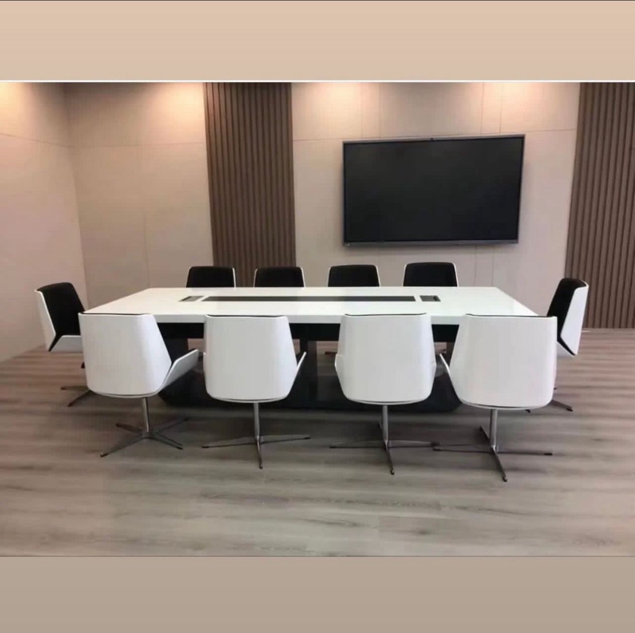 Artificial stone modern ten-person conference table