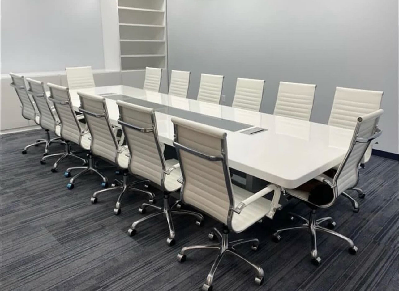 Large artificial stone 14-person conference table