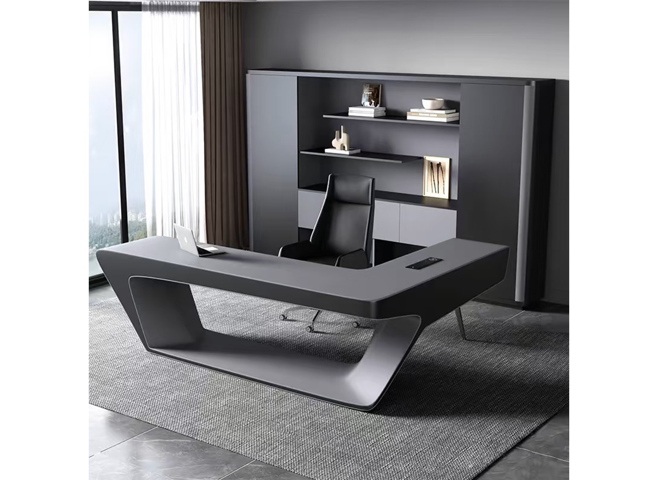 Gray high-end manager's desk