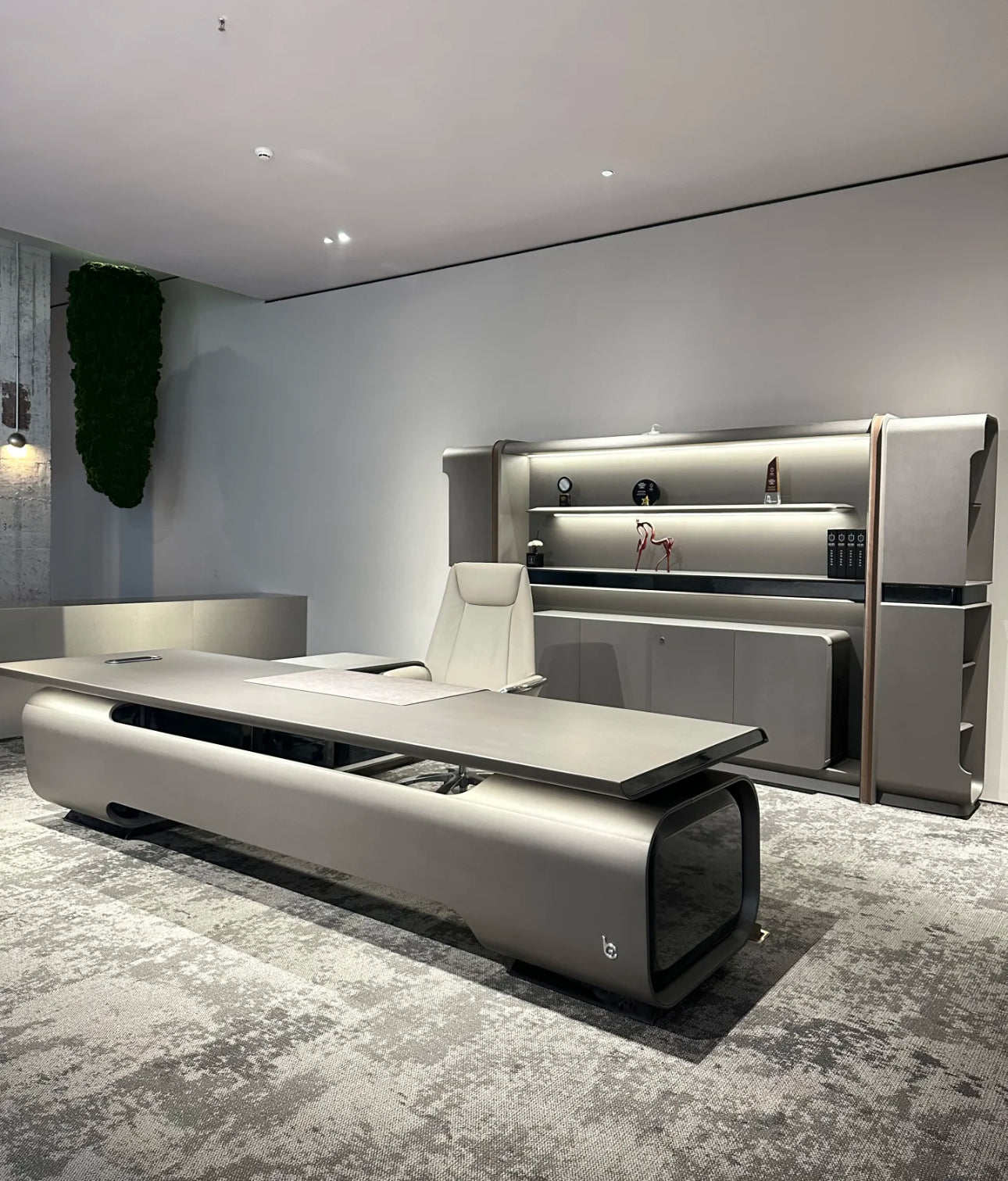L-shaped luxury CEO desk