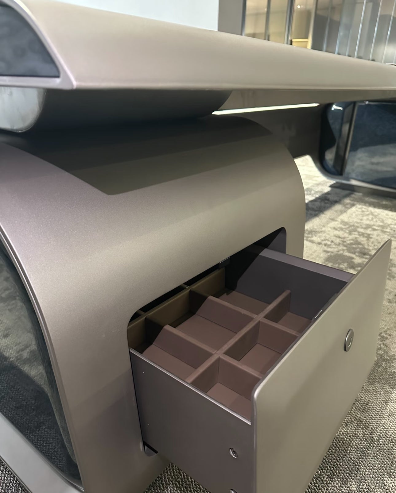L-shaped luxury CEO desk
