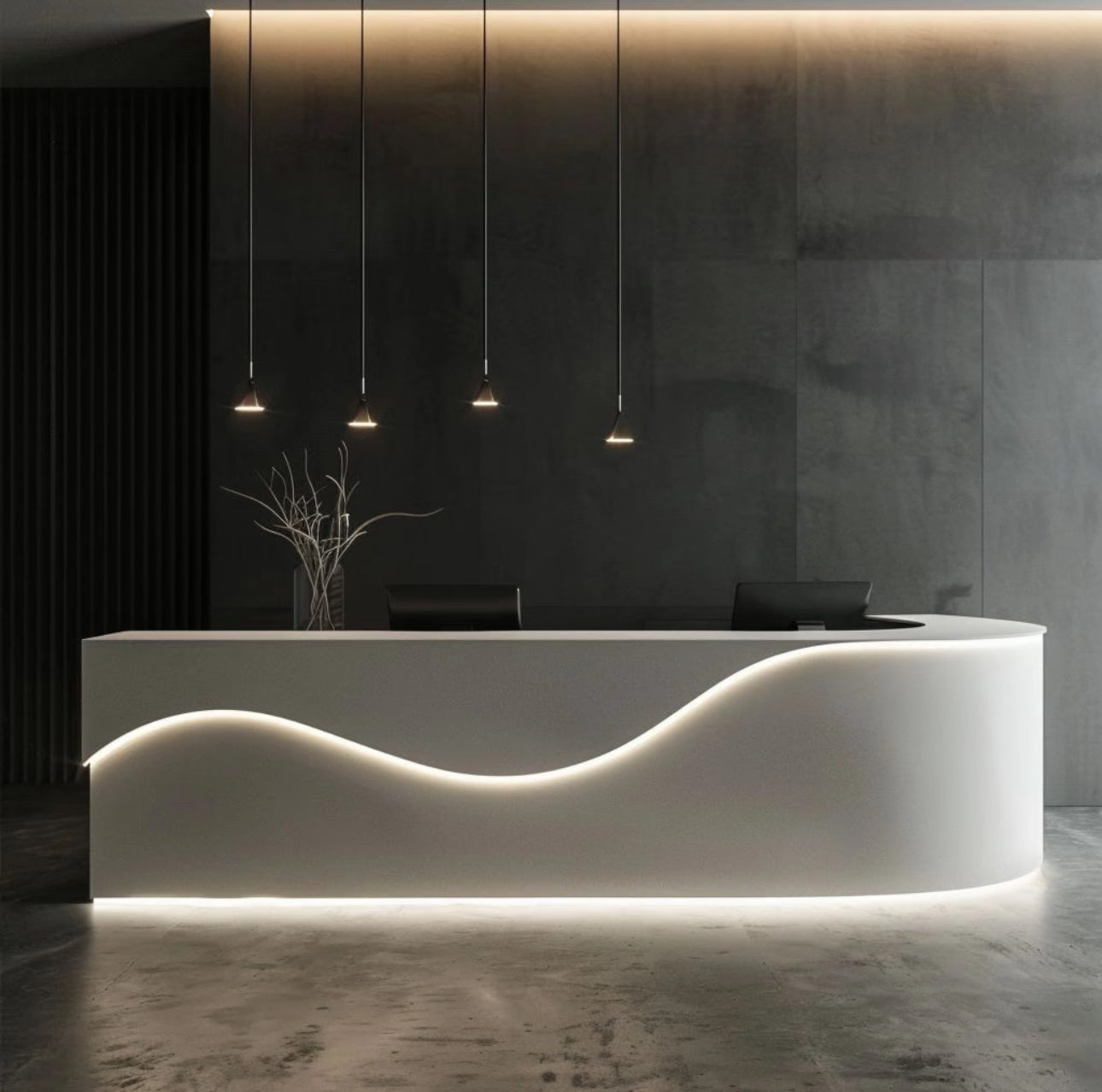 LED European and American design reception desk