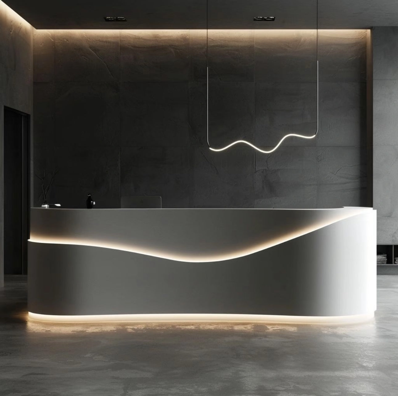LED European and American design reception desk