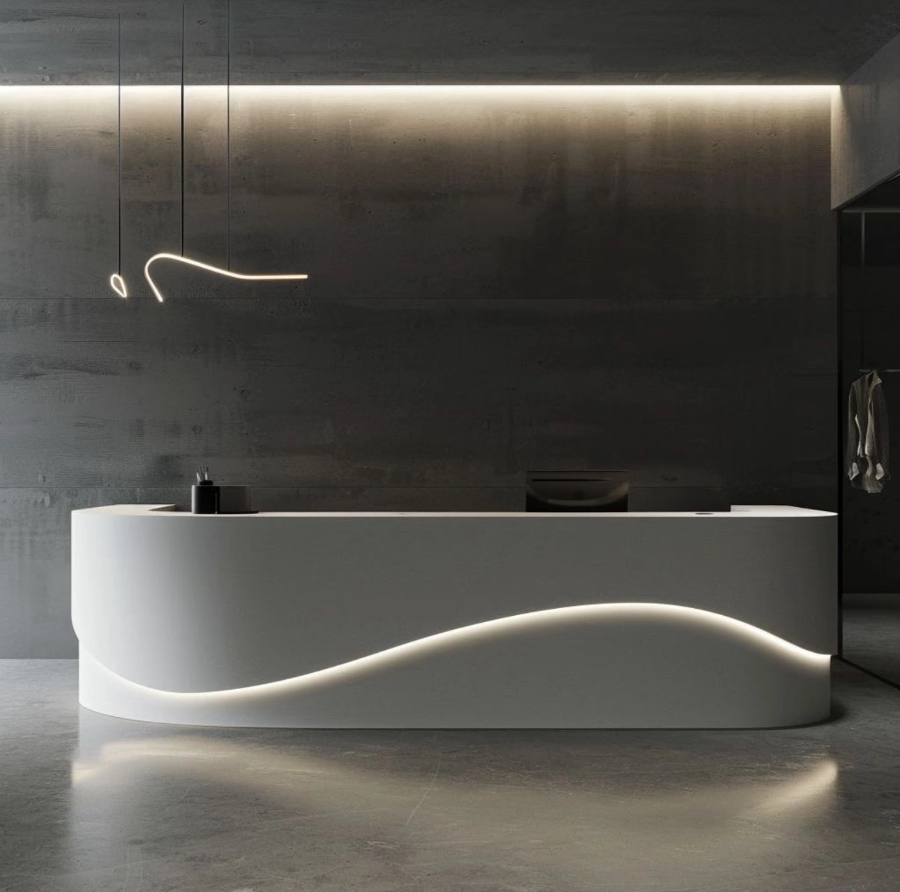 LED European and American design reception desk