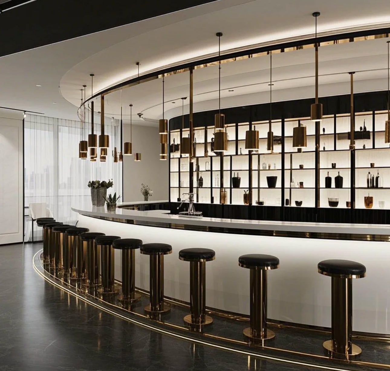 Corian surface material bar