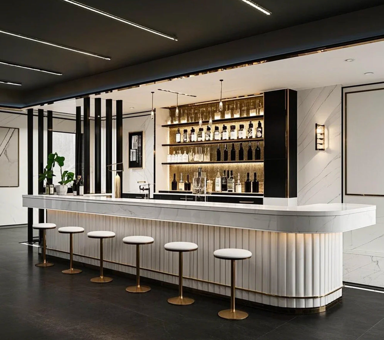 LED Corian high-end bar counter