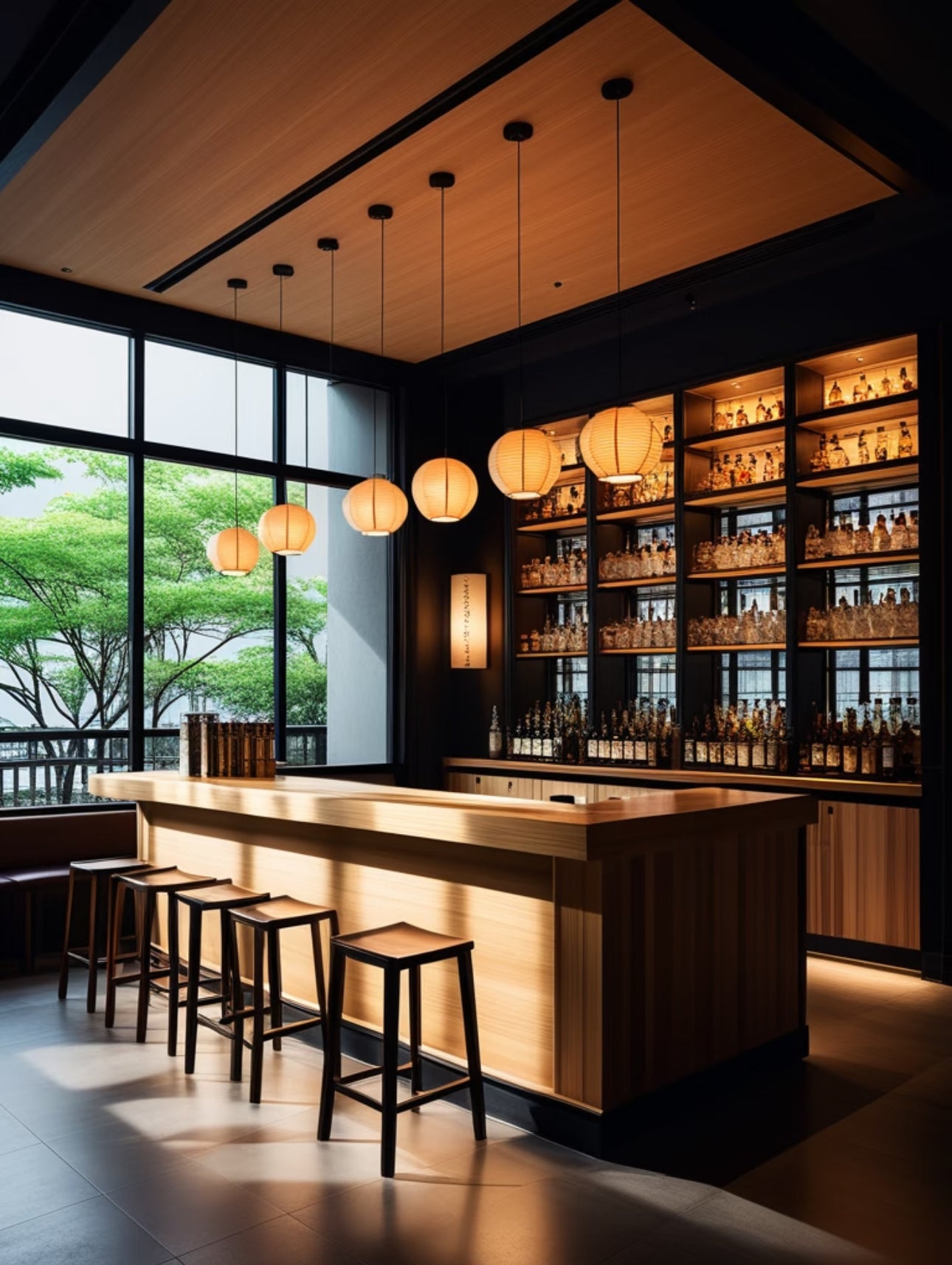Industrial style bar coffee gym bar