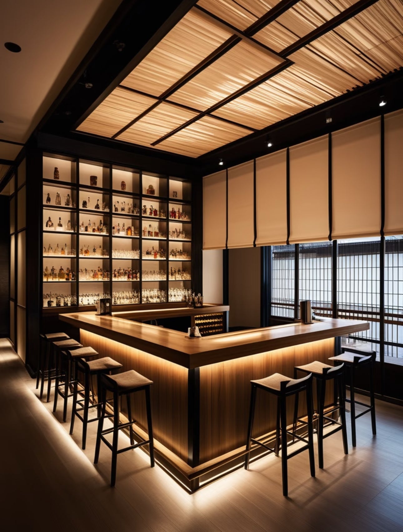 Industrial style bar coffee gym bar