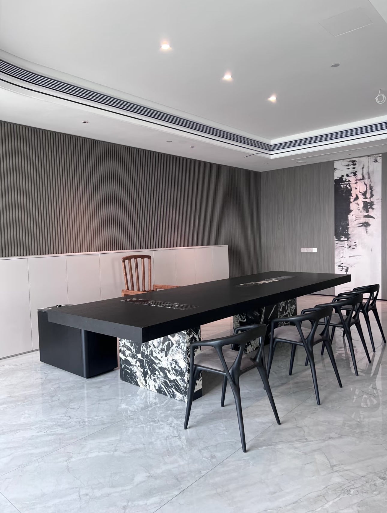 Artificial stone panel luxury conference table